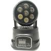 EFFETTO LUCE TESTA MOBILE 100W LAMPADINE: 7 LED DA 10W CIASCUNO RGBW 4IN1 CONTROLLO: DMX512, SOUND, AUTO, MASTER - SLAVE CANALI: 9-14 CANALI